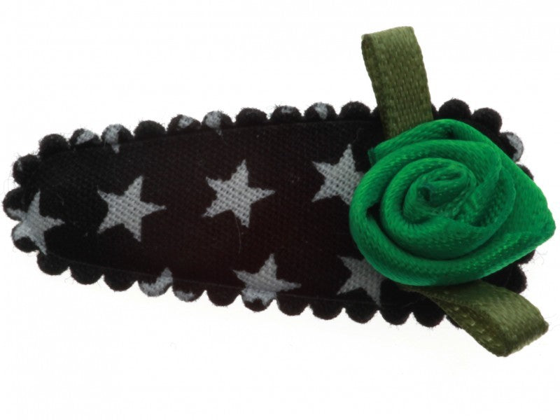 Louka Borstvoedingslintje roosje zwart met witte ster groen