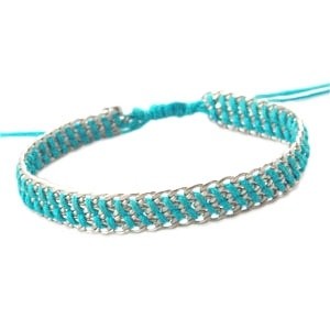 Trendy armbandjes met jasseron Turquoise groen blauw
