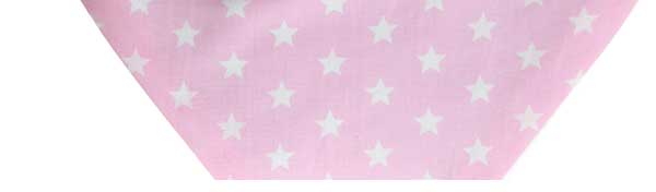 Louka Bandana kwijlslab licht roze met witte sterren